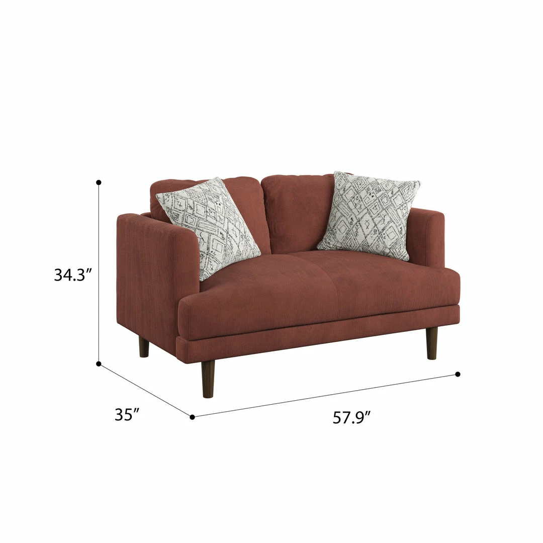 Brand new 🧨 Emerald Home Juno Loveseat Paprika Loveseats 🤩 11 Emerald Home Juno Loveseat Paprika Loveseats
