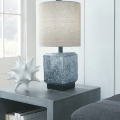 Ashley Furniture Jamila - Gray/black - Poly Table Lamp (1/cn) Accessories