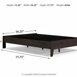 Ashley Furniture Piperton - Brown / Black - Full Platform Bed Beds