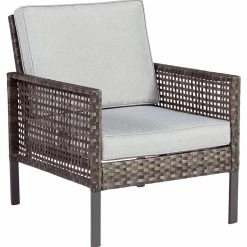 Ashley Furniture Outdoor Sets Lainey - Two-tone Gray - Love/chairs/table Set (4/cn)
