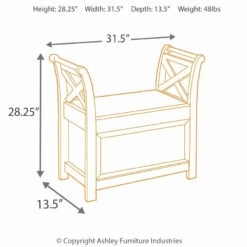 Ashley Furniture Abbonto - Warm Brown - Bench Benches