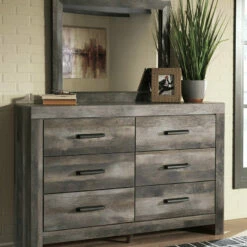 Signature Design By Ashley® Bedroom Sets Wynnlow - Gray - Dresser, Mirror, Poster Bed