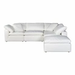 Moe's Home Collection Sectionals Terra Condo Dream Modular Sectional Livesmart Fabric Cream