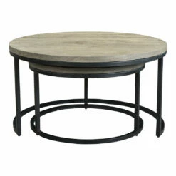Moe's Home Collection Drey Round Nesting Coffee Tables Set Of 2