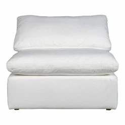 Moe's Home Collection Sectional Pieces Terra Condo Slipper Chair Livesmart Fabric Cream