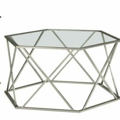 Ashley Furniture Madanere - Chrome Finish - Occasional Table Set (3/cn) Tables