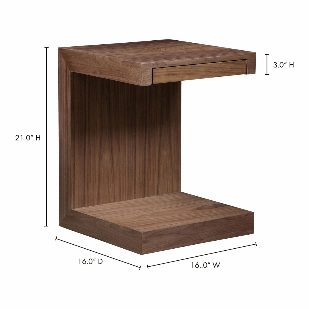 Best Pirce 🌟 Moe's Home Collection Zio Sidetable Walnut Tables 🎉 8 Moe's Home Collection Zio Sidetable Walnut Tables
