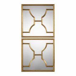 Uttermost Misa Gold Square Mirrors S/2