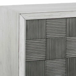 Uttermost Checkerboard 4 Door Gray Cabinet Cabinets
