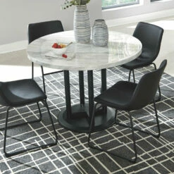 Ashley Furniture Centiar - White - Round Dining Room Table