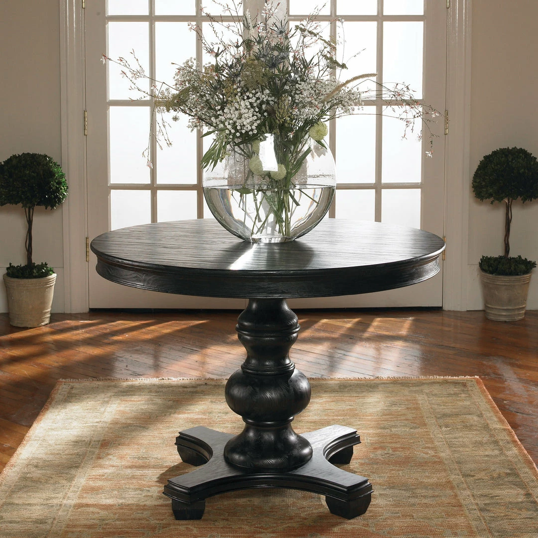Best Sale ✨ Uttermost Brynmore Wood Grain Round Table Tables 😀 5 Uttermost Brynmore Wood Grain Round Table Tables