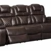Signature Design By Ashley® Warnerton - Chocolate - Pwr Rec Sofa With Adj Headrest