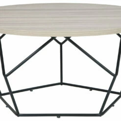 Ashley Furniture Waylowe - Light Brown/black - Round Cocktail Table