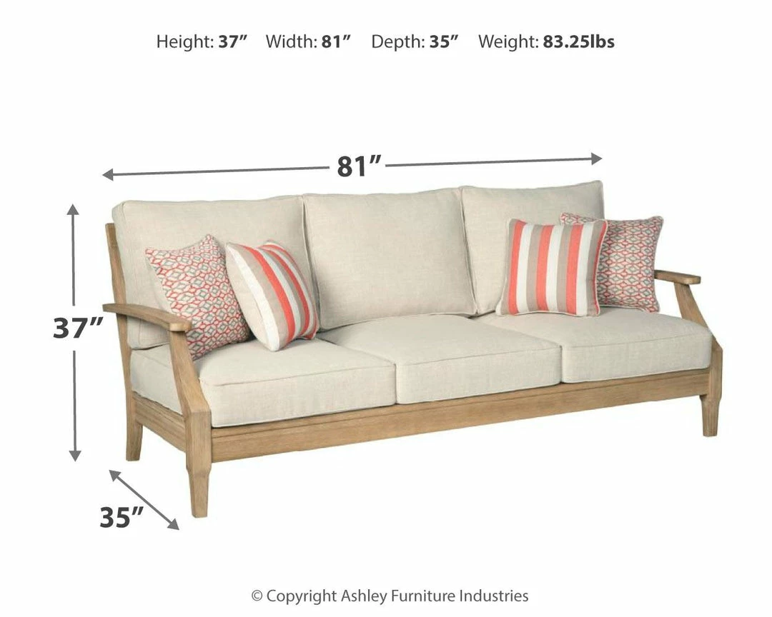 Flash Sale 🤩 Signature Design By Ashley® Clare View - Beige - 4 Pc. - Lounge Set Outdoor Sets ✔️ 7 Signature Design By Ashley® Clare View - Beige - 4 Pc. - Lounge Set Outdoor Sets