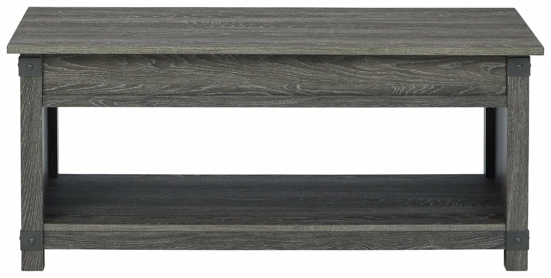 New 🌟 Ashley Furniture Freedan - Grayish Brown - Rect Lift Top Cocktail Table Tables 💯 12 Ashley Furniture Freedan - Grayish Brown - Rect Lift Top Cocktail Table Tables