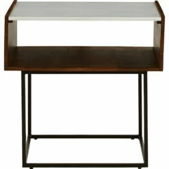 Ashley Furniture Tables Rusitori - Brown / Beige / White - Rectangular End Table