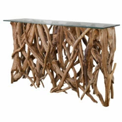 Tables Uttermost Teak Wood Console