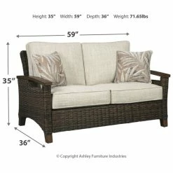 Signature Design By Ashley® Outdoor Sets Paradise Trail - Medium Brown - 3 Pc. - Lounge Set