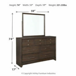 Ashley Furniture Brueban - Rich Ultimate Best In Class Dresser, Mirror