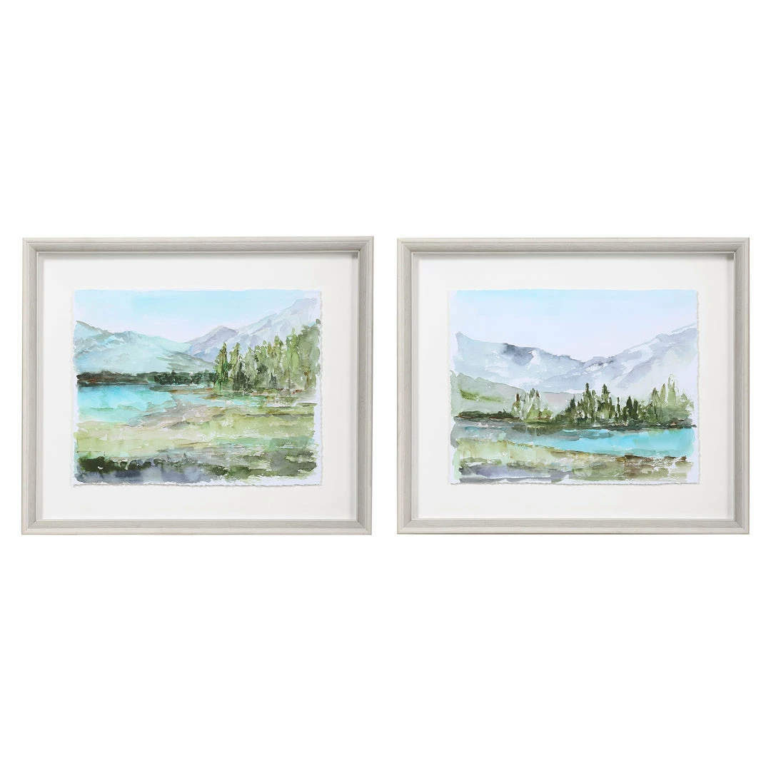 Top 10 😉 Accessories Uttermost Plein Air Reservoir Watercolor Prints, S/2 👏 3 Accessories Uttermost Plein Air Reservoir Watercolor Prints, S/2