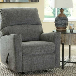 New 🎁 Benchcraft® Dalhart - Charcoal - 4 Pc. - Left Arm Facing Chaise Sectional, Rocker Recliner, Ottoman Living Room Sets 🥰 8 Benchcraft® Dalhart - Charcoal - 4 Pc. - Left Arm Facing Chaise Sectional, Rocker Recliner, Ottoman Living Room Sets