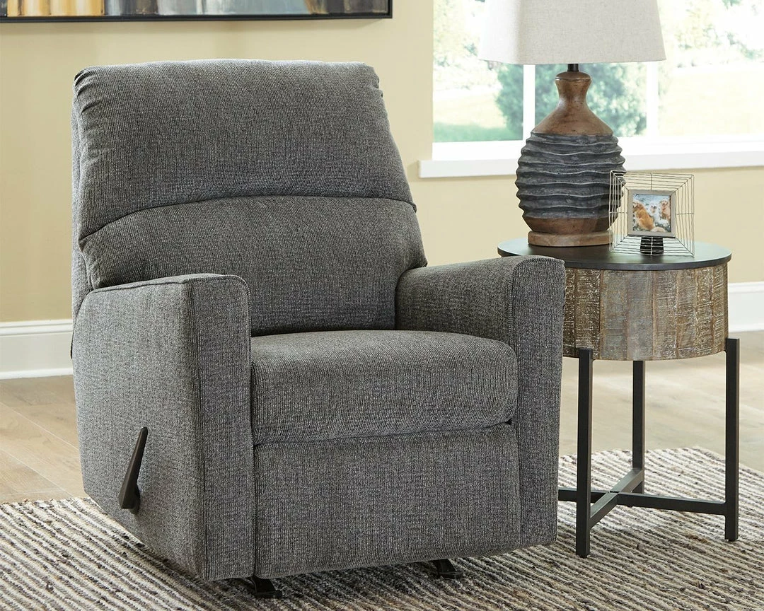 New 🎁 Benchcraft® Dalhart - Charcoal - 4 Pc. - Left Arm Facing Chaise Sectional, Rocker Recliner, Ottoman Living Room Sets 🥰 5 Benchcraft® Dalhart - Charcoal - 4 Pc. - Left Arm Facing Chaise Sectional, Rocker Recliner, Ottoman Living Room Sets