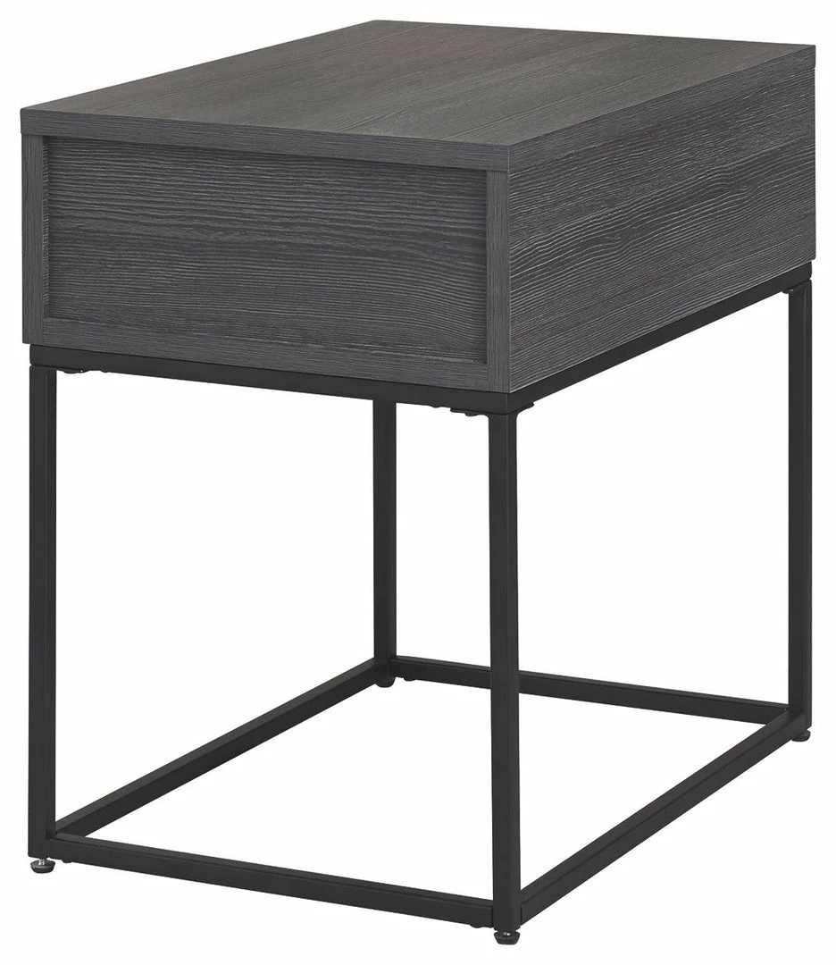 Budget 🌟 Ashley Furniture Yarlow - Black - Rectangular End Table ✨ 4 Ashley Furniture Yarlow - Black - Rectangular End Table