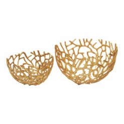 Moe's Home Collection Table Decor Nest Bowls Gold Set Of 2