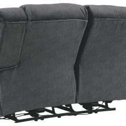 Ashley Furniture Reclining Furniture Burkner - Marine - Reclining Power Loveseat