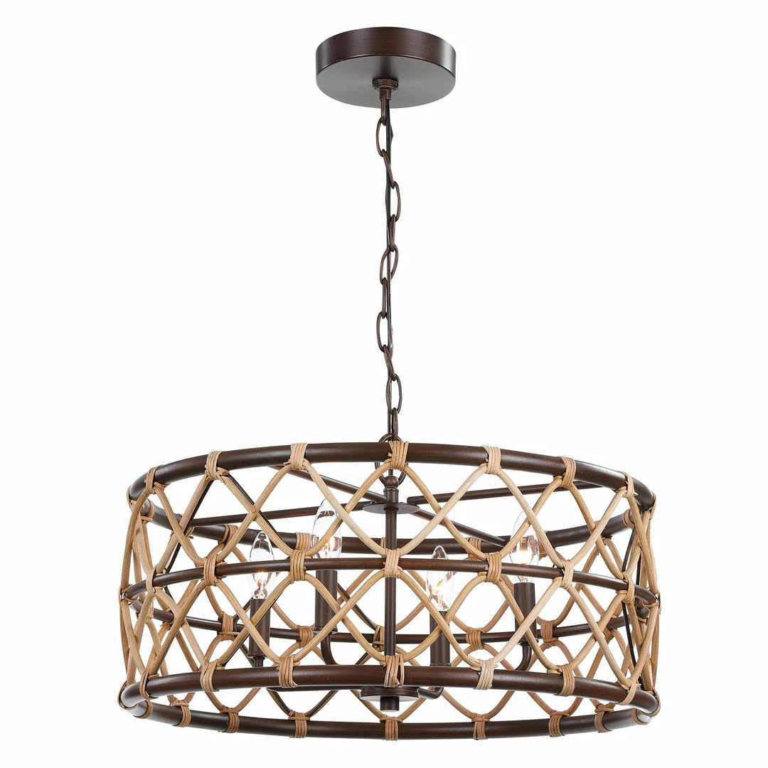 Promo ❤️ Accessories Uttermost Hilo 4 Light Drum Pendant 🥰 4 Accessories Uttermost Hilo 4 Light Drum Pendant