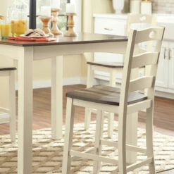 Ashley Furniture Woodanville - Light Brown - Square Counter Tbl Set (5/cn) Dining Room Sets