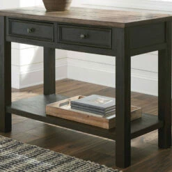 Ashley Furniture Tyler - Grayish Brown/black - Sofa Table Tables