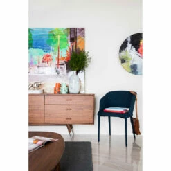 Moe's Home Collection William Dining Chair Navy Blue