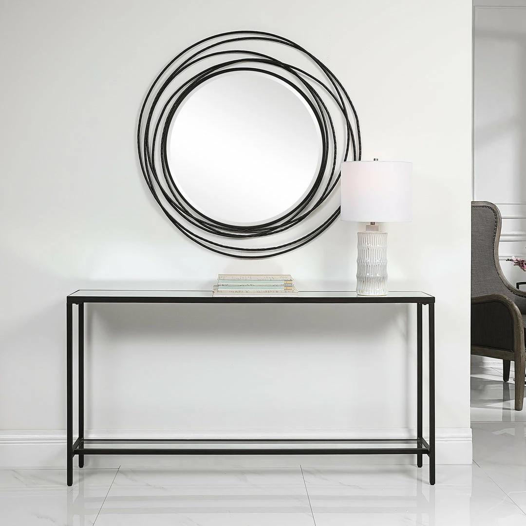 Outlet ✔️ Tables Uttermost Hayley Black Console Table 🧨 4 Tables Uttermost Hayley Black Console Table