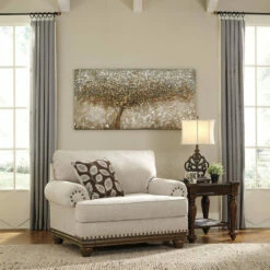 Signature Design By Ashley® Harleson - Wheat - 2 Pc. - Chair And Half With Ottoman