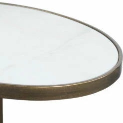 Tables Uttermost Jessenia White Marble Accent Table