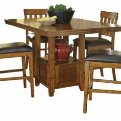 Ashley Furniture Ralene - Medium Brown - Rect Drm Counter Ext Table Tables