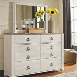 Discount ๐ Ashley Furniture Willowton - Attractive - ๐ Dresser, Mirror ๐ Dressers โญ 17 Ashley Furniture Willowton - Attractive - Dresser, Mirror Dressers