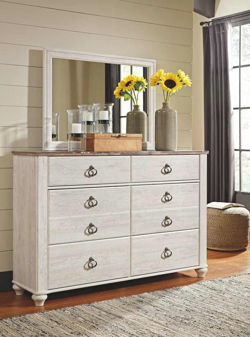 Discount ๐ Ashley Furniture Willowton - Attractive - ๐ Dresser, Mirror ๐ Dressers โญ 4 Ashley Furniture Willowton - Attractive - Dresser, Mirror Dressers