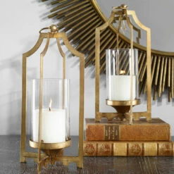 Uttermost Lucy Gold Candleholders S/2 Table Decor