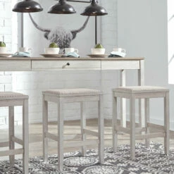 Ashley Furniture Skempton - White - Rect Drm Counter Tbl Set(4/cn) Dining Room Sets