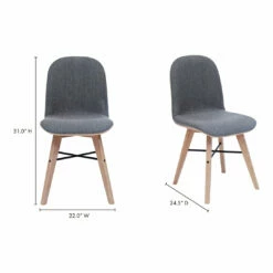 Moe's Home Collection Napoli Dining Chair Grey-m2