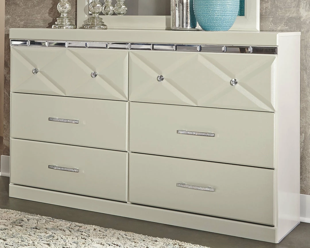 Promo 👏 Signature Design By Ashley® Bedroom Sets Dreamur - Pearl Stipple - 👗 Dresser, Mirror, Panel Headboard 🎉 5 Signature Design By Ashley® Bedroom Sets Dreamur - Pearl Stipple - Dresser, Mirror, Panel Headboard