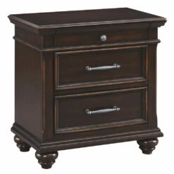 Ashley Furniture Brynhurst - Dark Brown - Three Drawer Night Stand Nightstands