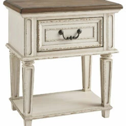 Ashley Furniture Nightstands Realyn - Chipped White - One Drawer Night Stand