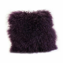 Moe's Home Collection Lamb Fur Pillow Purple