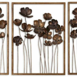 Uttermost Metal Tulips Wall Art Set/3