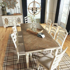 Ashley Furniture Realyn - Chipped White - Rect Dining Room Ext Table Tables