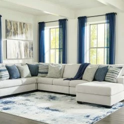 Benchcraft® Lowder - Stone - Left Arm Facing Loveseat 5 Pc Sectional