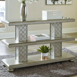 Ashley Furniture Chevanna - Platinum - Sofa Table Tables